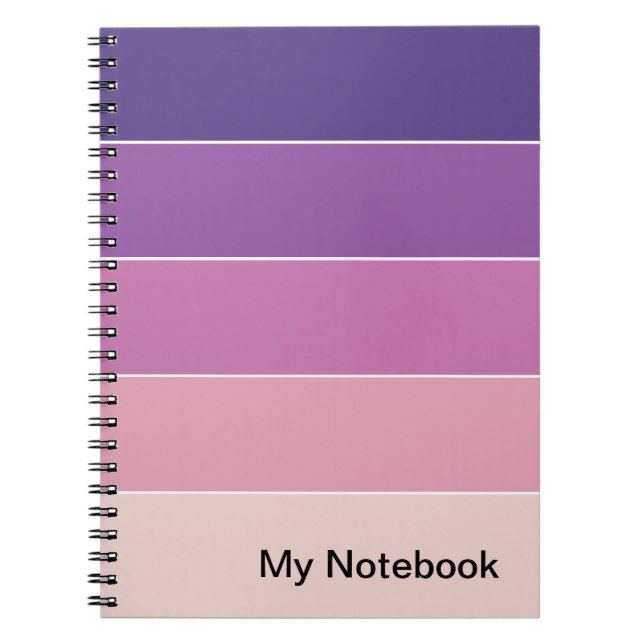 Caderno Espiral Notebook com Design de gradiente personalizável (Frente)