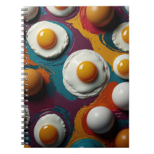 Caderno Espiral Notebook com Design de Ovo Reproduzido - Arte Colo