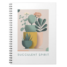 Caderno Espiral Notebook com design de planta inspirado na prática