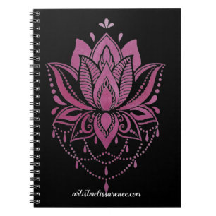 Caderno Espiral Notebook com design mandala colorida