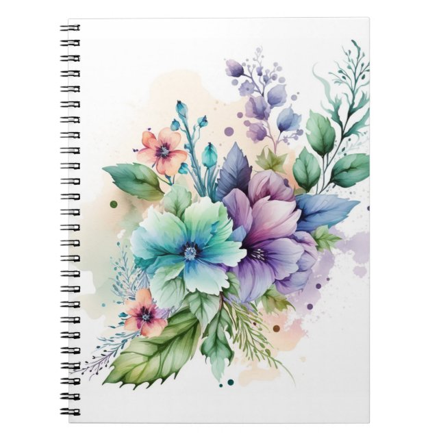 Caderno Espiral Notebook com Diário brilhante para reflexo e cresc (Frente)