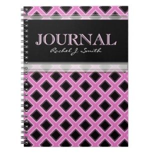 Caderno Espiral Notebook com Diário de padrão Frangos Rosa