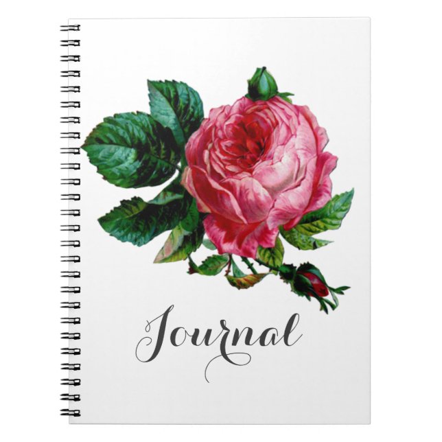 Caderno Espiral Notebook com Diário de Rosa de cabina (Frente)