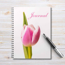 Notebook com Diário Tulip rosa