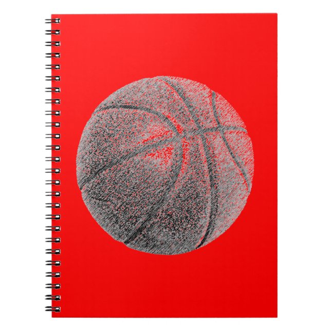 Caderno Espiral Notebook com efeito de lápis de Pop vermelho (Frente)