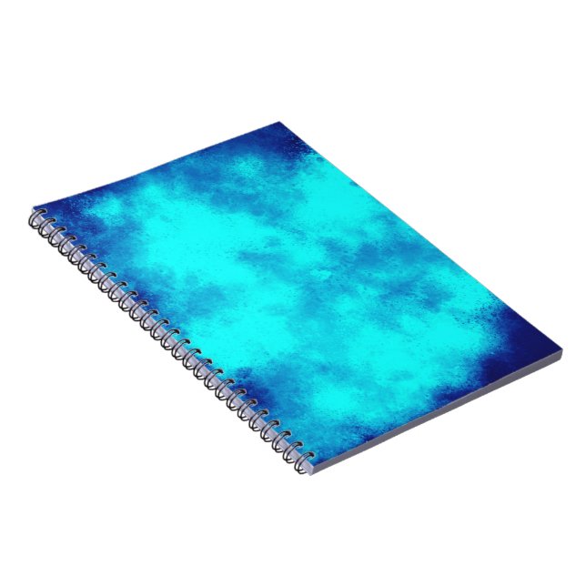 Caderno Espiral Notebook com efeito de nuvem azul (Lado Direito)
