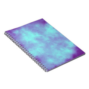 Caderno Espiral Notebook com efeito de nuvem de tempestade roxa