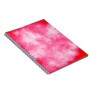 Caderno Espiral Notebook com efeito de nuvem rosa
