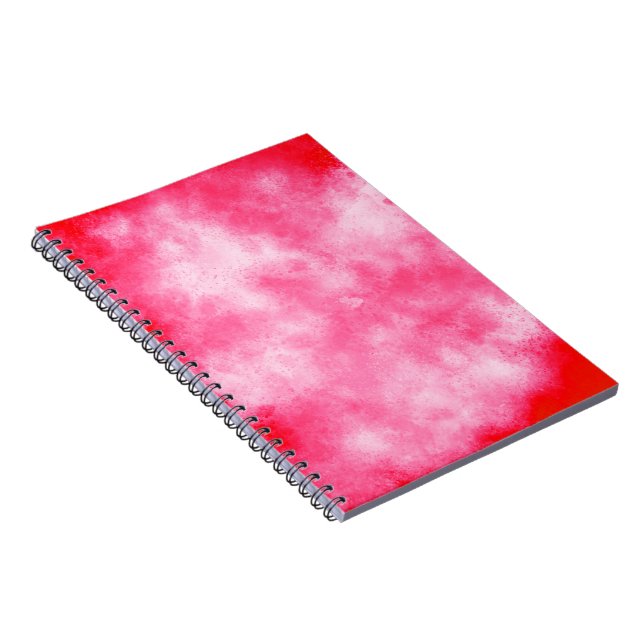 Caderno Espiral Notebook com efeito de nuvem rosa (Lado Direito)