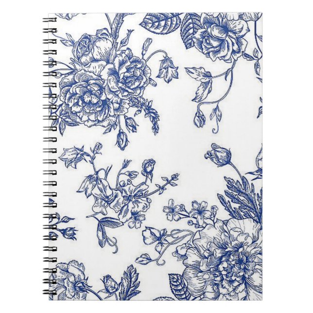 Caderno Espiral Notebook com espiral azul e branco (Frente)