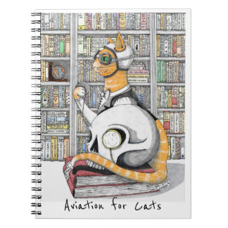 Caderno Espiral Notebook com espiral de aviação para gatos