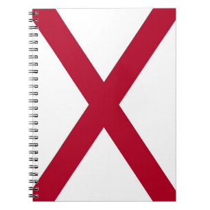 Caderno Espiral Notebook com Flag do Alabama