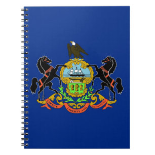 Caderno Espiral Notebook com Flag of Pennsylvania State