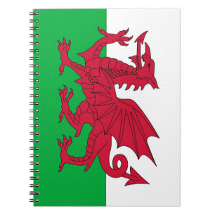 Caderno Espiral Notebook com Flag of Wales