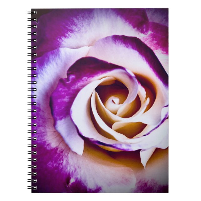 Caderno Espiral Notebook com Flor Puro Brilhante (Frente)
