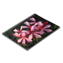 Caderno Espiral Notebook com flores rosa (80 páginas B&W)