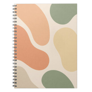 Caderno Espiral Notebook com forma de abstrato Boho
