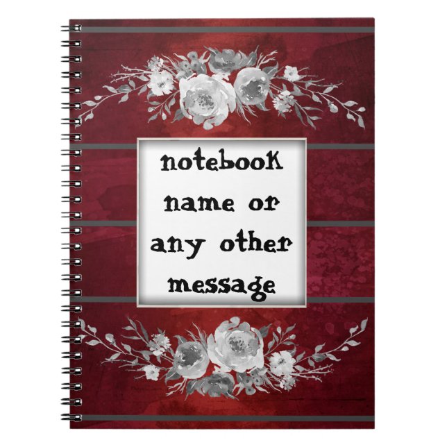 Caderno Espiral notebook com foto-oboé de escarlate (Frente)