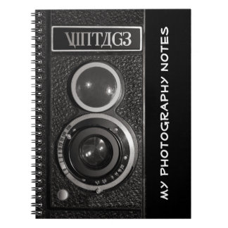 Caderno Espiral Notebook com Fotógrafos da Câmera Vintage