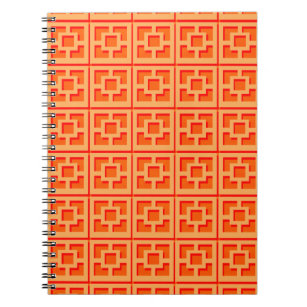 Caderno Espiral Notebook com fotos espirais do Retro Orange Trelli
