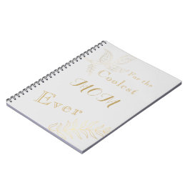 Caderno Espiral Notebook com fotos espirais Douradas da mãe
