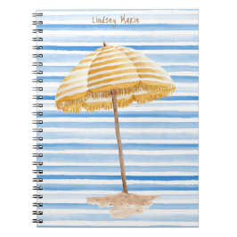 Caderno Espiral Notebook com guarda-chuva personalizado com aquare