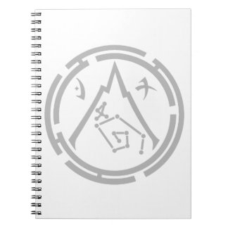 Caderno Espiral Notebook com Guarda escarlate [Emblema de Cinza]