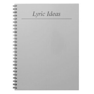 Caderno Espiral Notebook com ideias líricas de Cinzas personaliz