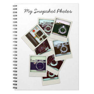 Caderno Espiral Notebook com imagens em massa de câmeras Vintage