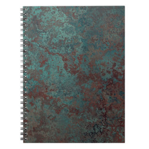 Caderno Espiral Notebook com impressão de corrosão "cobre"