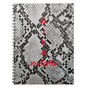 Caderno Espiral Notebook com Impressão DIVAmalística Snakeskin