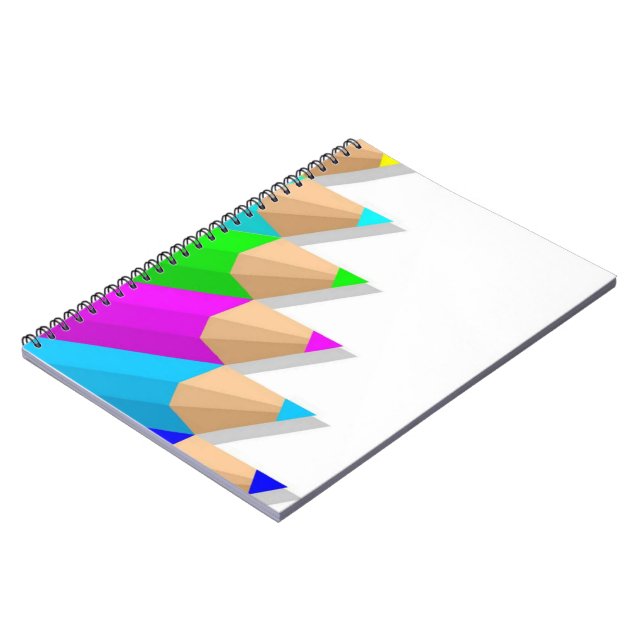 Caderno Espiral Notebook com lápis coloridos (Left Side)