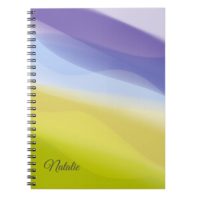 Caderno Espiral Notebook com lavanda amarelo mínimo Spiral Photo (Frente)