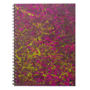 Caderno Espiral Notebook com Limão magenta elétrico fraturado