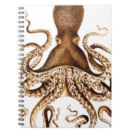 Caderno Espiral Notebook com lula gigante do mar