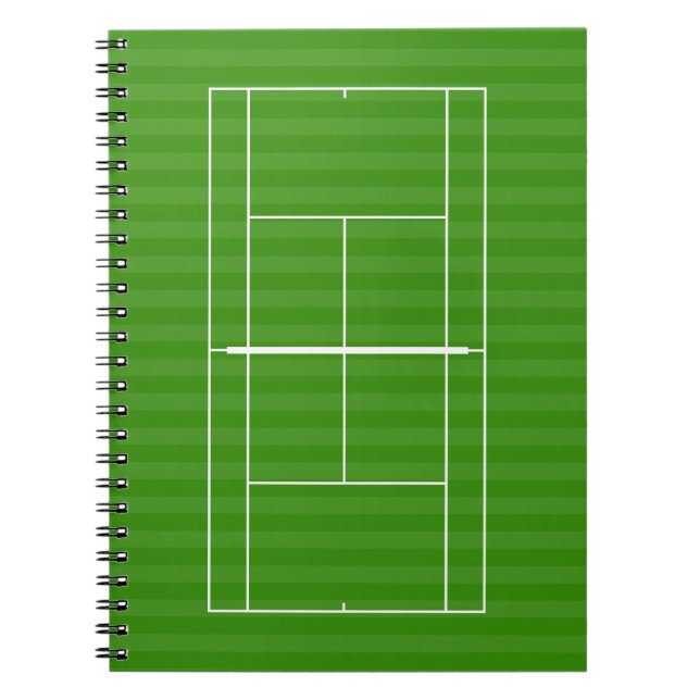 Caderno Espiral Notebook com MARCAÇÃO tênis COURT LINE (Frente)