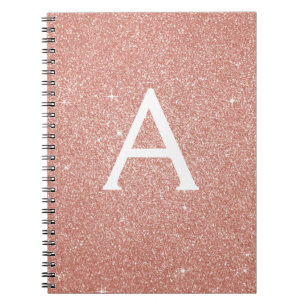 Caderno Espiral Notebook com minhocas cor-de-rosa-claro-Dourado Mo