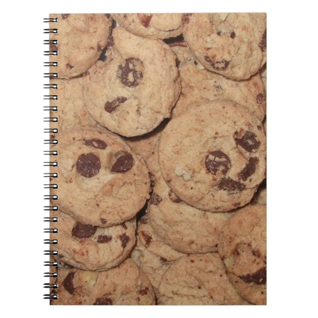 Caderno Espiral Notebook com muitos cookies (Frente)
