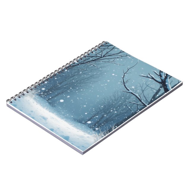 Caderno Espiral notebook com neve (Left Side)