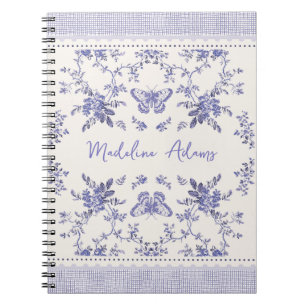 Caderno Espiral Notebook com nome personalizado em francês Toile F