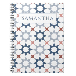 Caderno Espiral Notebook com padrão árabe