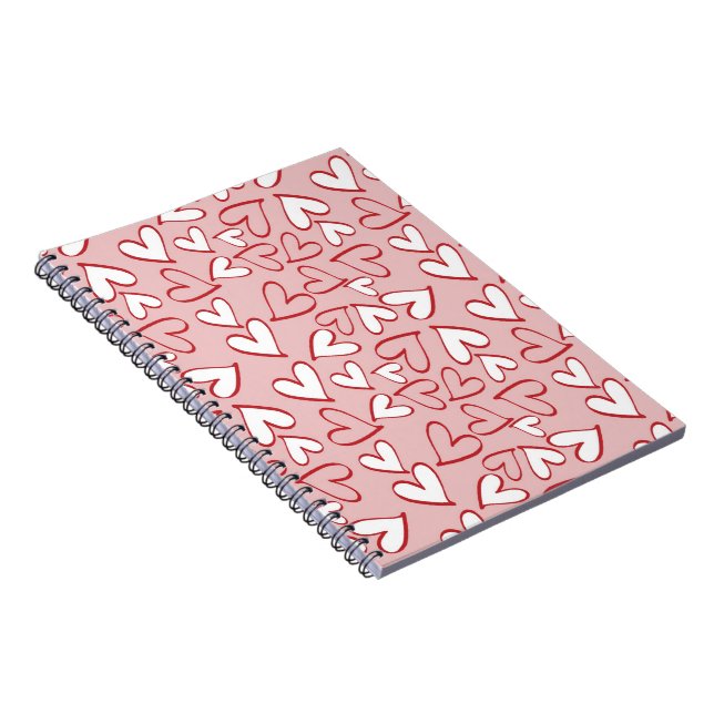 Caderno Espiral Notebook com padrão cardíaco (Lado Direito)