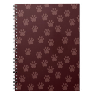 Caderno Espiral Notebook com padrão de pata de cão