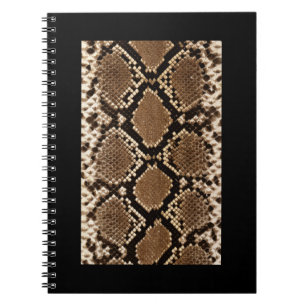 Caderno Espiral Notebook com padrão de pele cobra