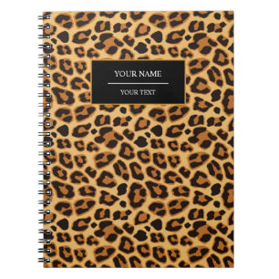 Caderno Espiral Notebook com padrão de pele impresso em animais-l