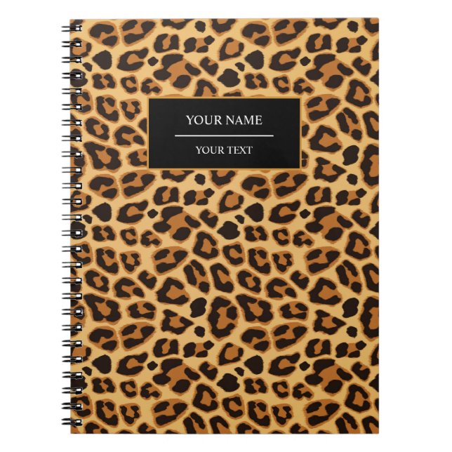 Caderno Espiral Notebook com padrão de pele impresso em animais-le (Frente)