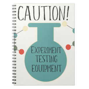 Caderno Espiral Notebook com padrão de química do Science Lab