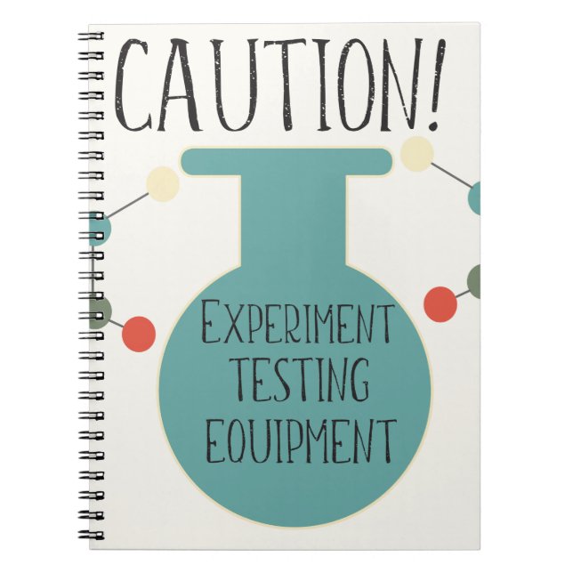 Caderno Espiral Notebook com padrão de química do Science Lab (Frente)