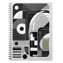 Caderno Espiral Notebook com padrão de rede antigo