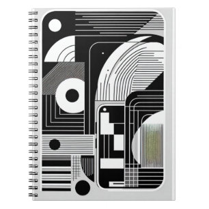 Caderno Espiral Notebook com padrão de rede antigo